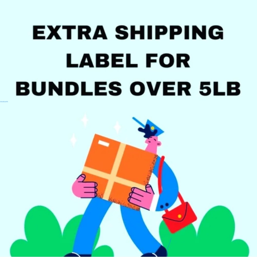 Extra Label for boxes over 5 pounds - thx so much!!!